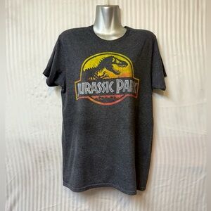 Classic Jurassic Park Charcoal Short Sleeve Tee